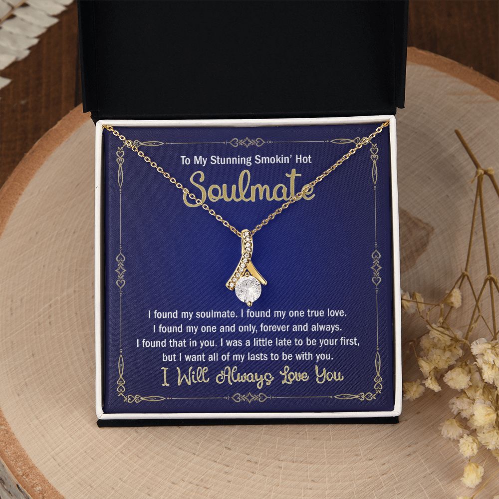To My Smokin Hot Soulmate Necklace - Wife Gifts From Husband To My Wife Necklace, Gift for Her Romantic, Girlfriend Gifts Necklace for Wife from Men Includes Message Card and Gift Box 6 Alluring Beauty Necklace