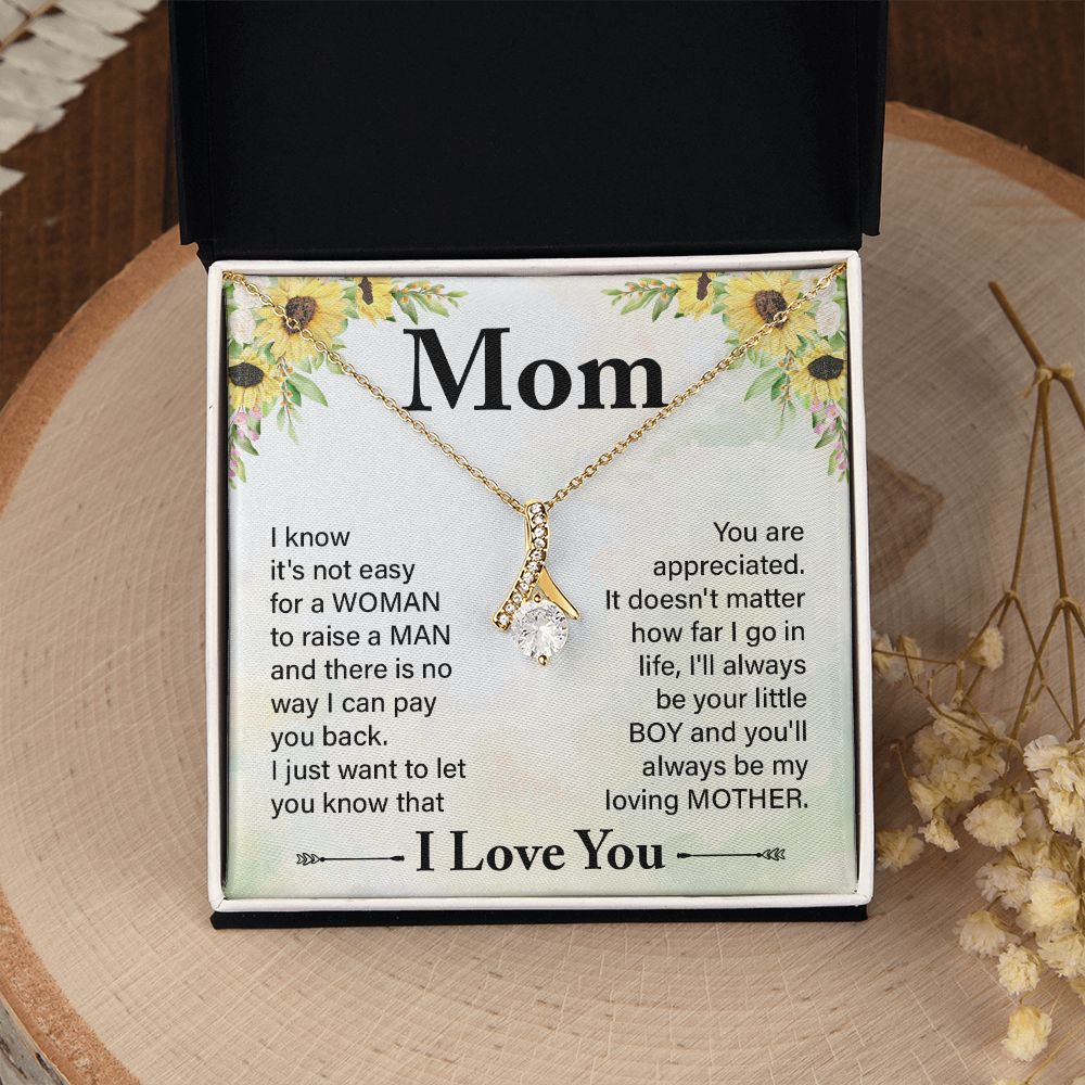 To My Mom Necklace, Gift For Mom, Mother's Day Gift from Daughter, Mom Jewelry Gift for Mothers Day, Birthday Gift for Mother, Moms Gift from Daughter Son, Necklace for Mom Mother 20 Alluring Beauty Necklace