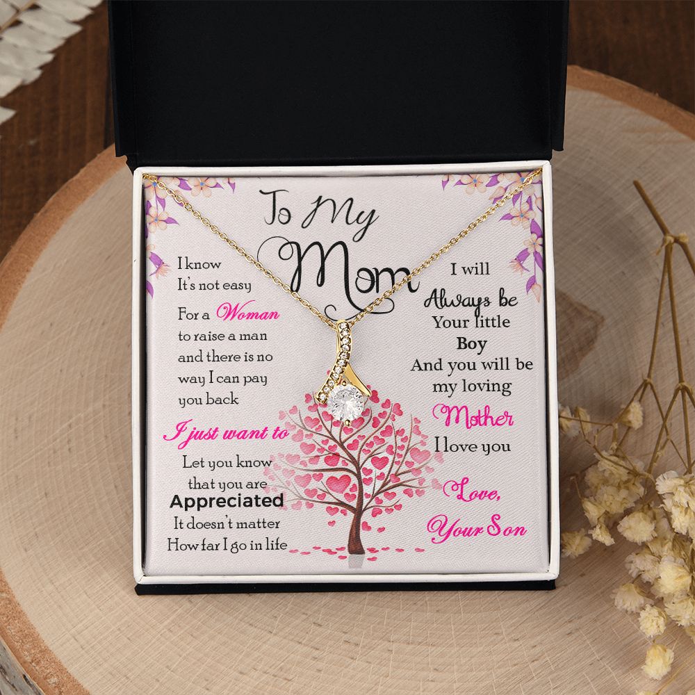 To My Mom Necklace Pendant Gift From Son I Know It's Not Easy For A Woman Necklace For To Mom Happy Mothers Day Mother In Law Gift On Birthday Anniversary Gift 30821 Alluring Beauty Necklace