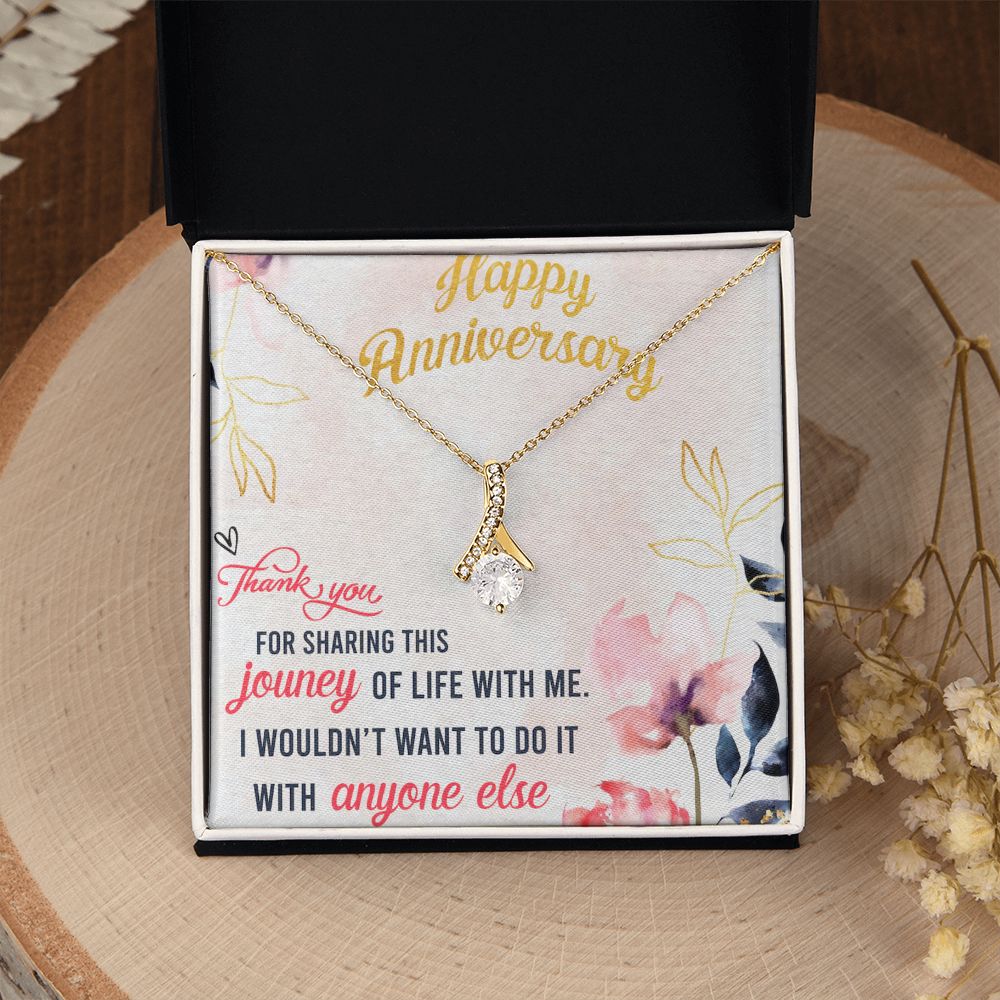 To My Wife Necklace, Wedding Anniversary Jewelry For Women, Necklace For Wife from Husband, Gift For Wife Birthday Gifts From Husband Necklace, Jewelry With Message Card In A Gift Box9 Alluring Beauty Necklace