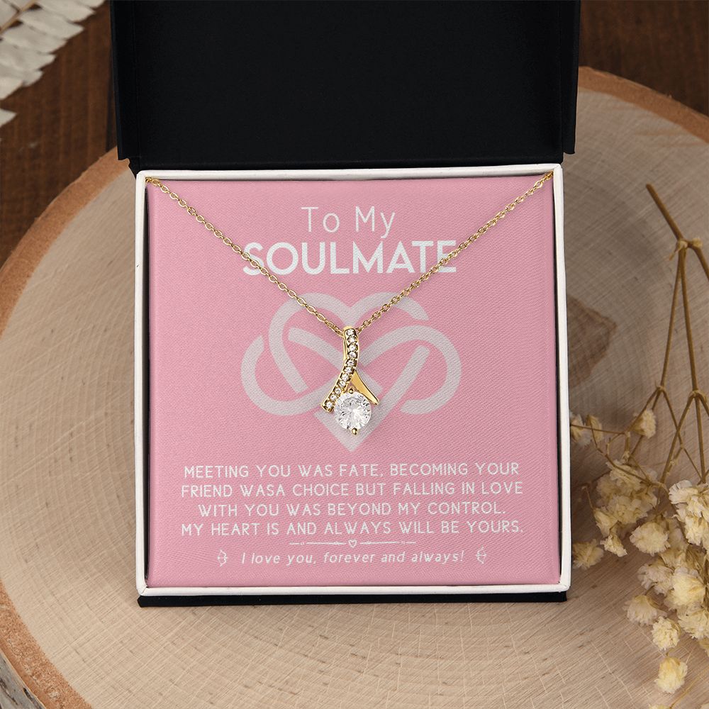 To My Soulmate Forever Love Necklace Gift For Soulmate Jewelry For Girlfriend Alluring Beauty Necklace