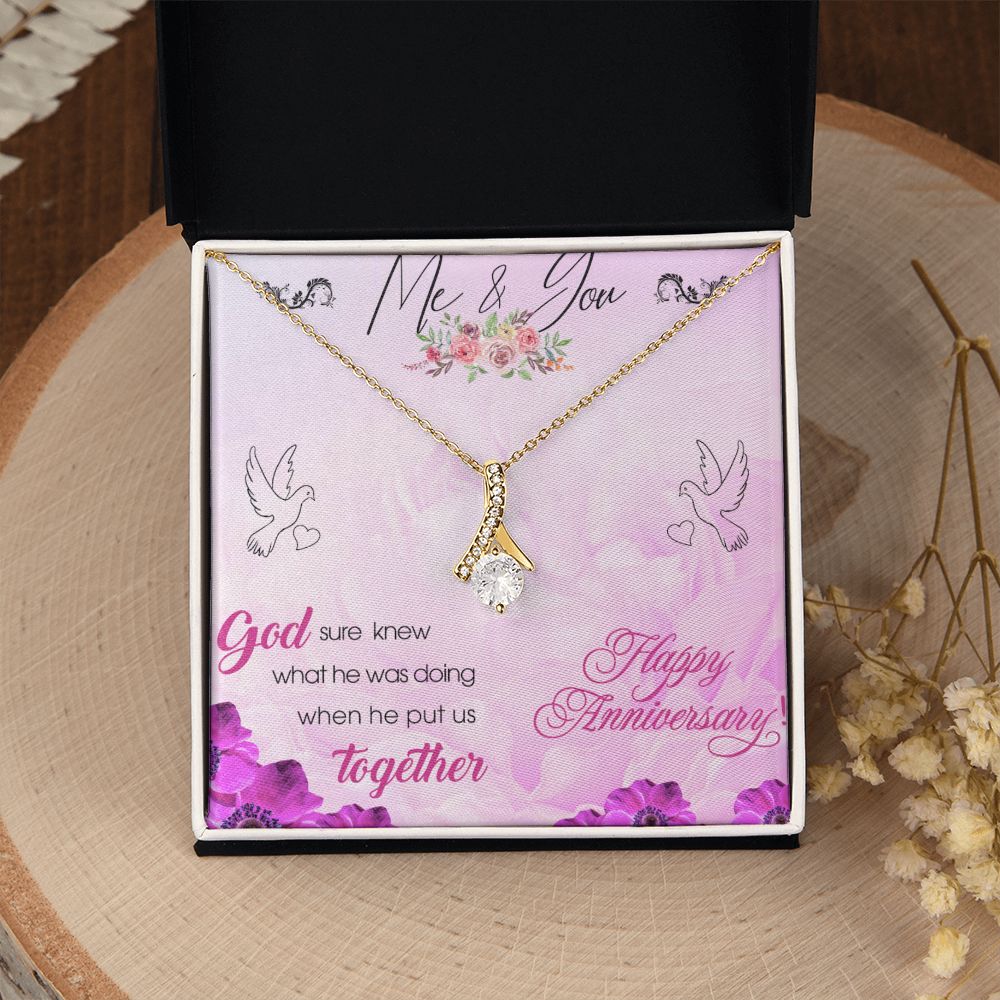 To My Wife Necklace, Wedding Anniversary Jewelry For Women, Necklace For Wife from Husband, Gift For Wife Birthday Gifts From Husband Necklace, Jewelry With Message Card In A Gift Box8 Alluring Beauty Necklace