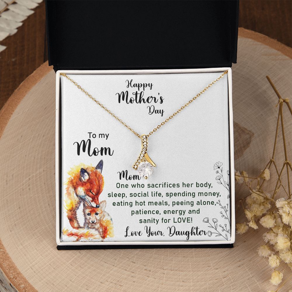 Mom Necklace Gifts for Mom from Daughter to Mom Gifts for Mothers Day from Daughter, To My Mom Necklace from Daughter to Mom Birthday Gifts Necklace with Message Card and Gift Box2223 Alluring Beauty Necklace