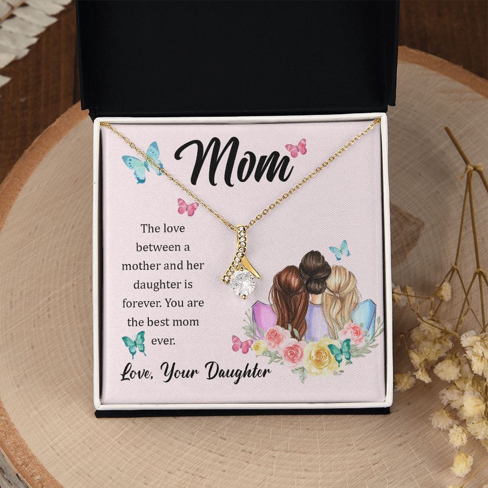 Mom Necklace Gifts for Mom from Daughter to Mom Gifts for Mothers Day from Daughter, To My Mom Necklace from Daughter to Mom Birthday Gifts Necklace with Message Card and Gift Box21 Alluring Beauty Necklace