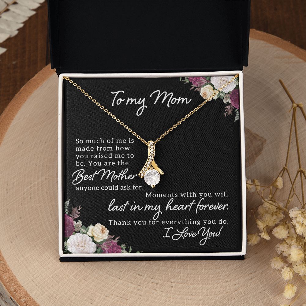Mom Necklace Gifts for Mom from Daughter to Mom Gifts for Mothers Day from Daughter, To My Mom Necklace from Daughter to Mom Birthday Gifts Necklace with Message Card and Gift Box18 Alluring Beauty Necklace