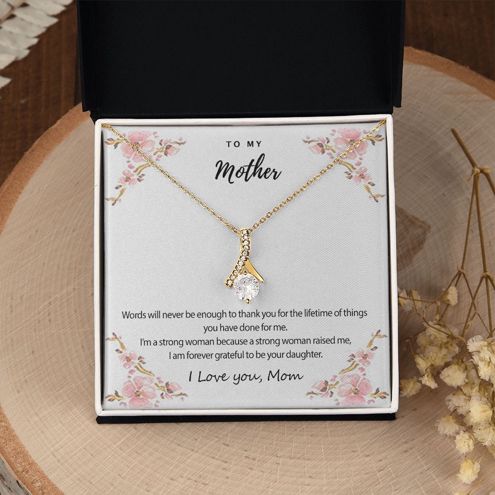 Mom Necklace Gifts for Mom from Daughter to Mom Gifts for Mothers Day from Daughter, To My Mom Necklace from Daughter to Mom Birthday Gifts Necklace with Message Card and Gift Box2226 Alluring Beauty Necklace