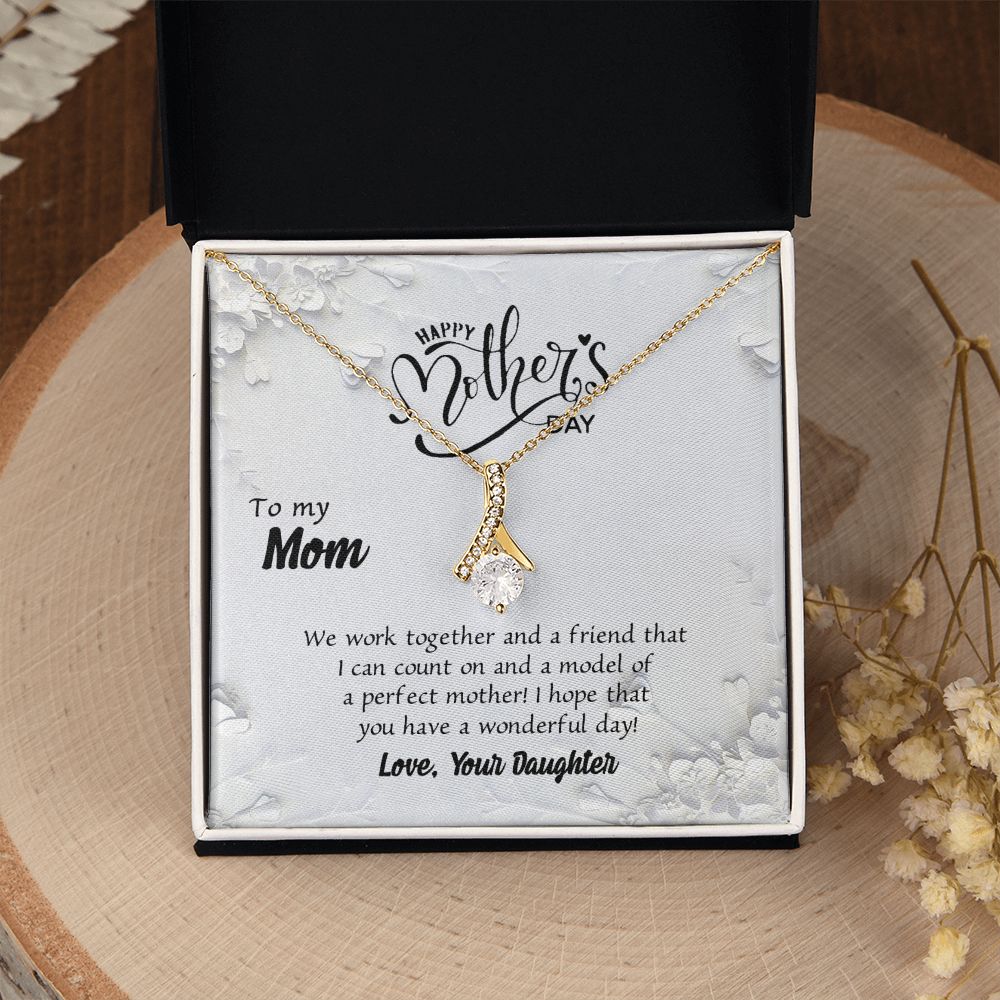 Mom Necklace Gifts for Mom from Daughter to Mom Gifts for Mothers Day from Daughter, To My Mom Necklace from Daughter to Mom Birthday Gifts Necklace with Message Card and Gift Box6 Alluring Beauty Necklace