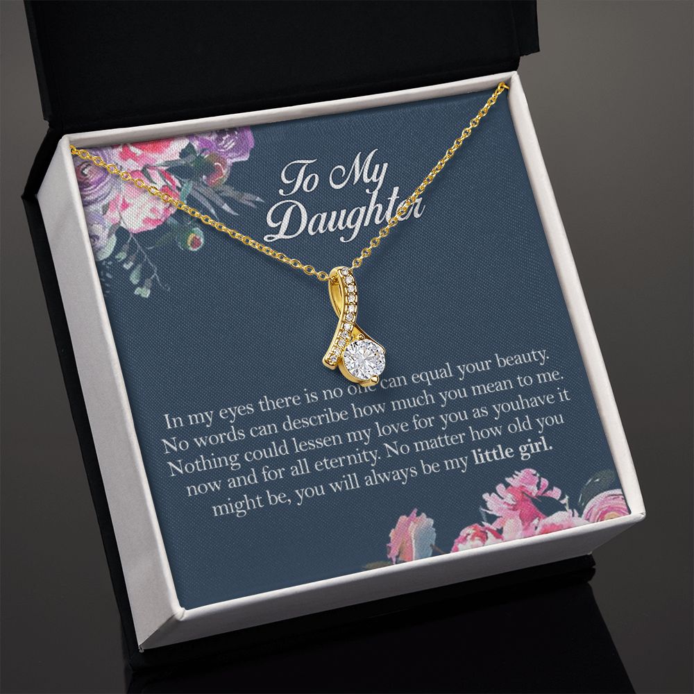Mother Daughter Gift Ideas, To My Daughter Gift Necklace from Mom, Jewelry Pendant Present for Daughter, Birthday Christmas Gift Graduation Gifts for Daughters, Mother and Daughter Necklace 2139 Alluring Beauty Necklace