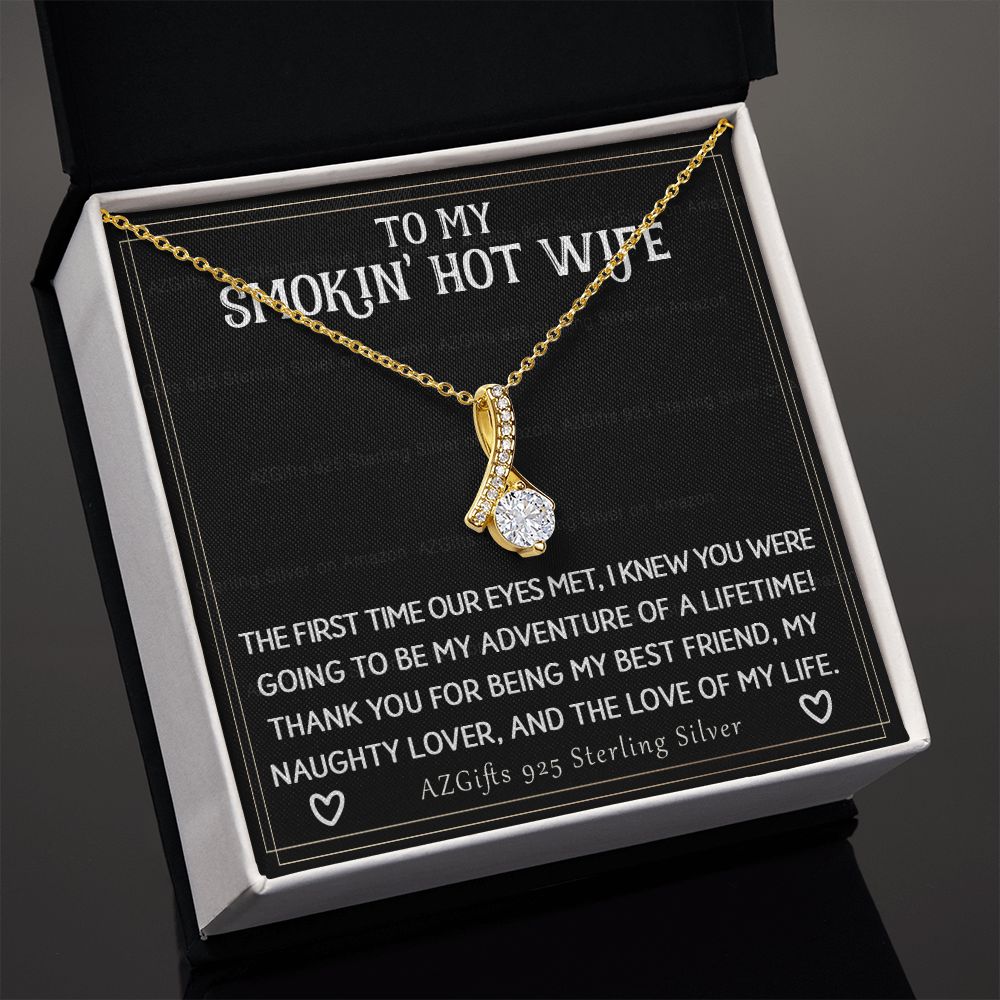 To My Smokin' Hot Wife Necklace from Husband Jewelry With Box Gift for Wife Pendant Jewelry Birthday Gift For Women From Men Romantic Gift For Wife Jewelry for Women 301 Alluring Beauty Necklace