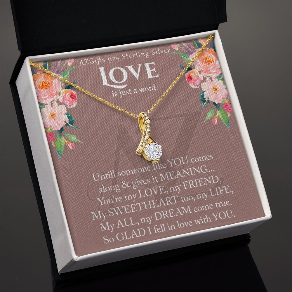 To My Wife Necklace from Husband, Luxury Necklace for Women, Personaled Alluring Beauty Necklace