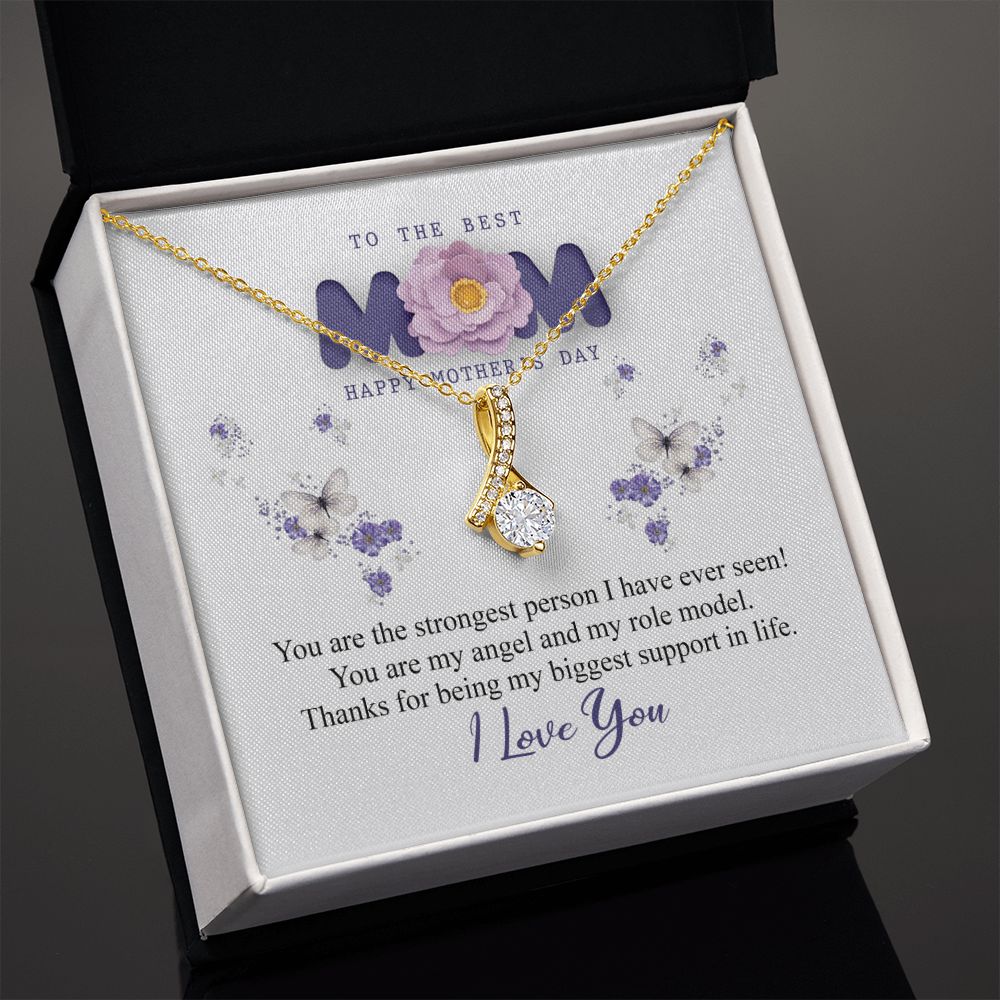 To The Best Mom Necklace, Best Mom Gifts, Mothers Day Gifts, Birthday Gift For Mom Alluring Beauty Necklace