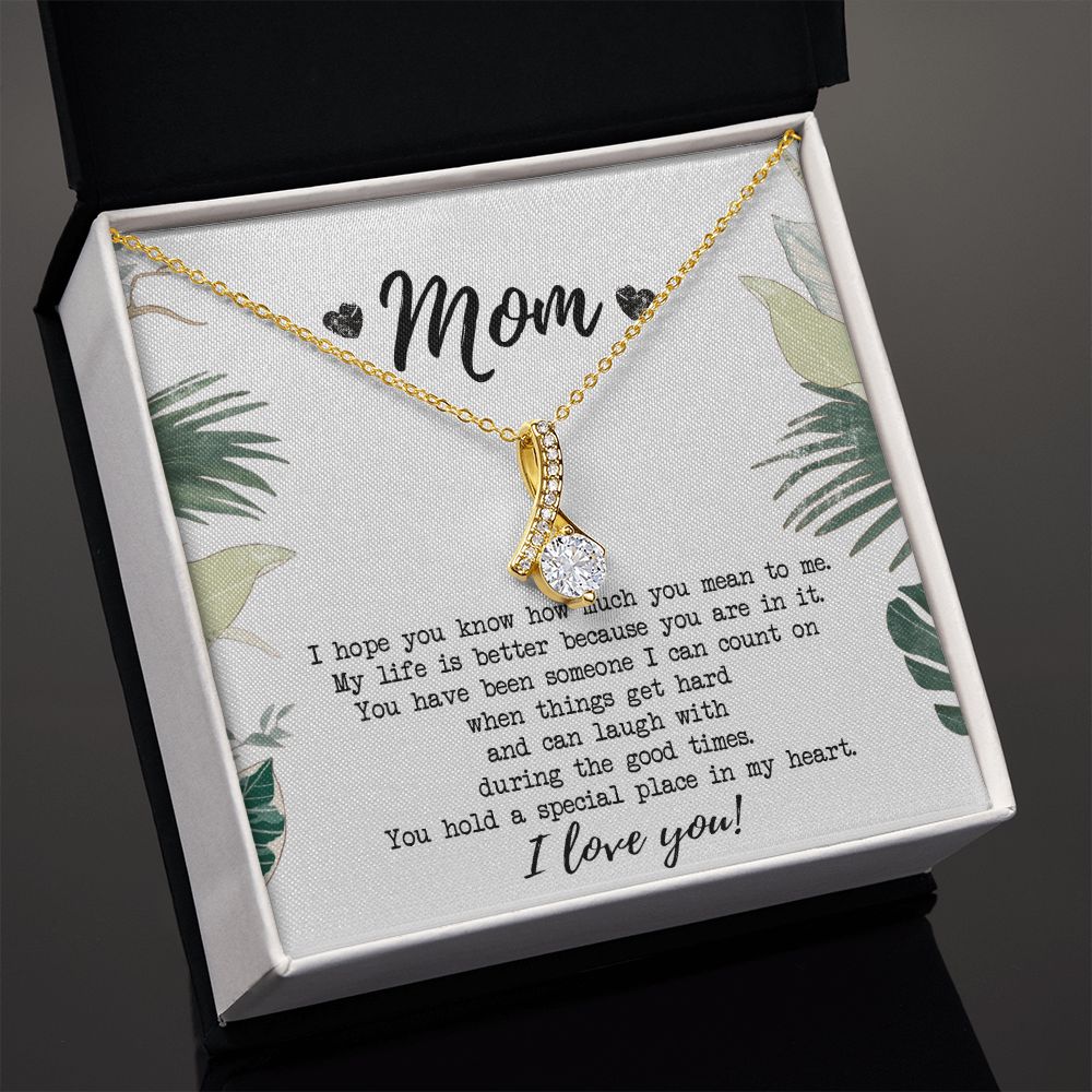 Mothers Day Gift, Gift for Mom, Birthday, Heart Necklace, Mother Daughter Necklace, Gifts for Mom from Daughter, from Son to Mom Alluring Beauty Necklace