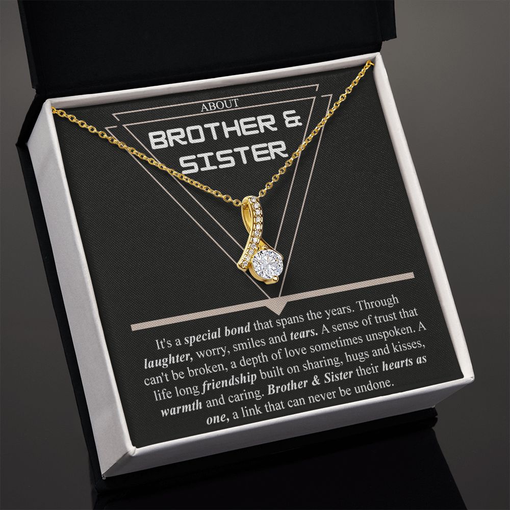 Brother & Sister Gift Necklace Cuban Link Chain Necklace Gift From Sister to Bro Alluring Beauty Necklace