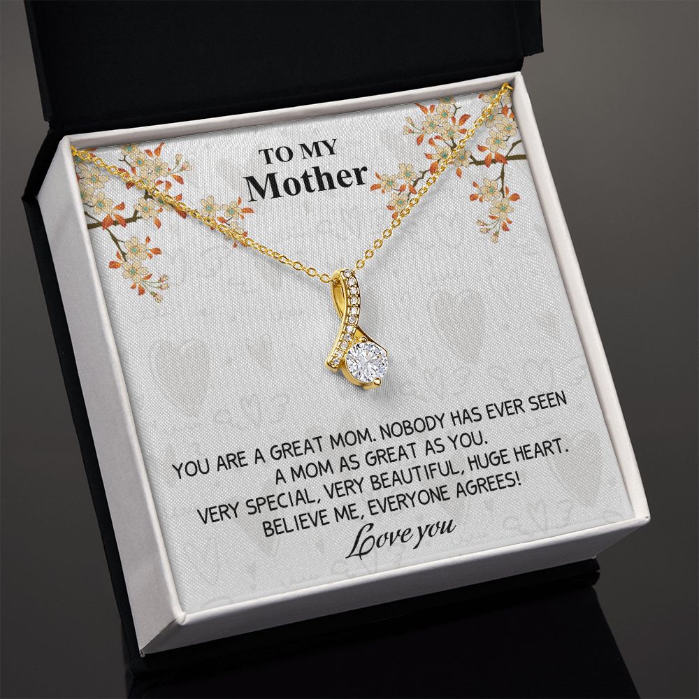 Mom Necklace Gifts for Mom from Daughter to Mom Gifts for Mothers Day from Daughter, To My Mom Necklace from Daughter to Mom Birthday Gifts Necklace with Message Card and Gift Box8 Alluring Beauty Necklace