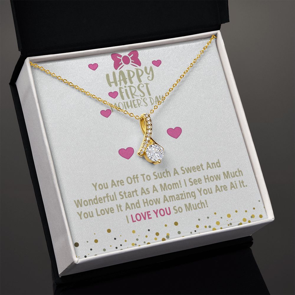 Mom Necklace Gifts for Mom from Daughter to Mom Gifts for Mothers Day from Daughter, To My Mom Necklace from Daughter to Mom Birthday Gifts Necklace with Message Card and Gift Box15 Alluring Beauty Necklace