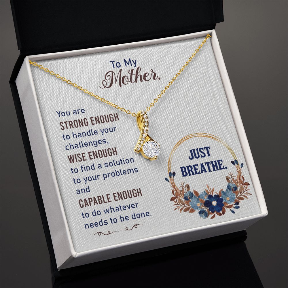 To My Mother Necklace Pendant Gift From Daughter In Law Necklace Strong Enough Gift For To Mom Happy Mother's Day Mother In Law Gift On Birthday Anniversary Gift 30821 Alluring Beauty Necklace