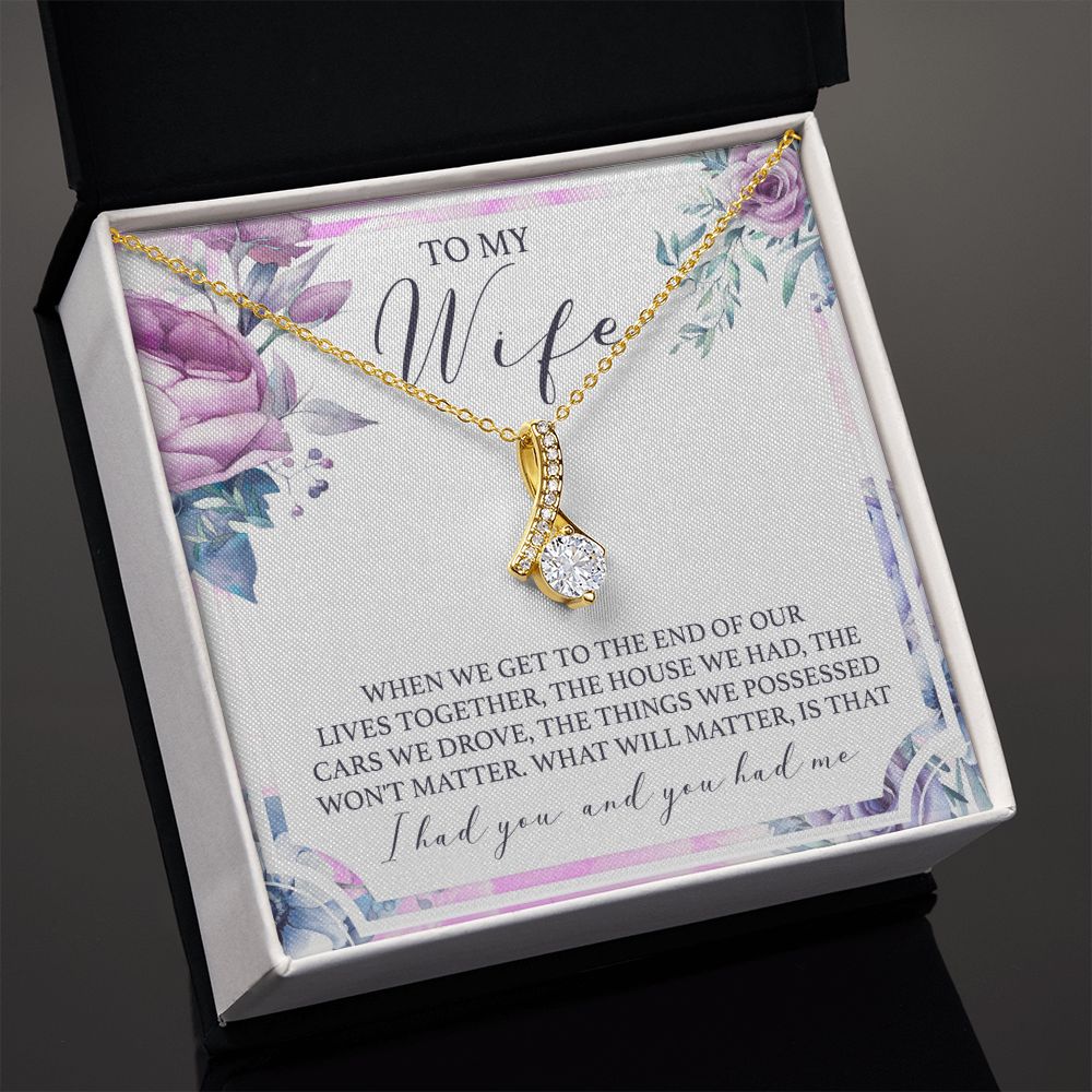 Birthday Gifts For Wife, Necklace Gifts For Wife From Husband, To My Wife Jewelry For Women , To My Wife Necklace  from Husband Wedding Anniversary Present For Wife, Beautiful Wife Jewelry Christmas 5 Alluring Beauty Necklace