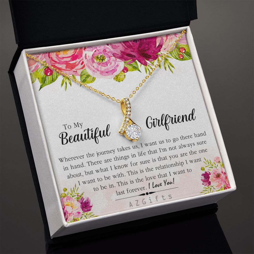 To My Girlfriend Necklace from Boyfriend To My Future Wife Necklace Jewelry For Girlfriend Gift For Girlfriend Gift for Her Romantic Birthday Valentines Day Gift For Girlfriend Gifts Necklaces 5 Alluring Beauty Necklace