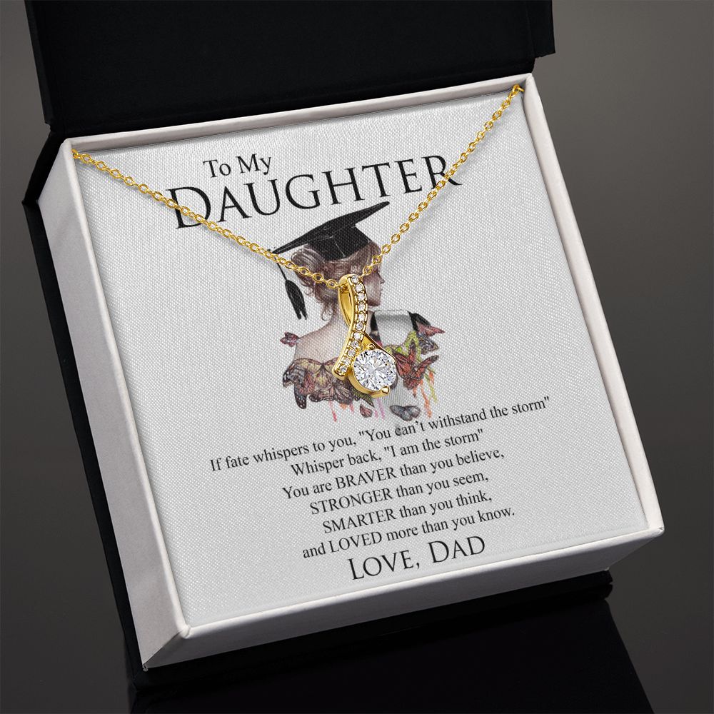 Mother Daughter Gift Ideas, To My Daughter Gift Necklace from Mom, Jewelry Pendant Present for Daughter, Birthday Christmas Gift Graduation Gifts for Daughters, Mother and Daughter Necklace 25 Alluring Beauty Necklace