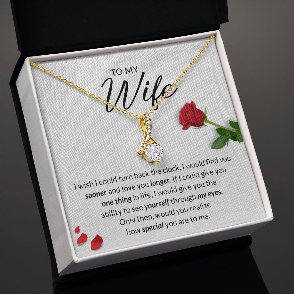 Birthday Gifts For Wife, Necklace Gifts For Wife From Husband, To My Wife Jewelry For Women , To My Wife Necklace  from Husband Wedding Anniversary Present For Wife, Beautiful Wife Jewelry Christmas22 Alluring Beauty Necklace