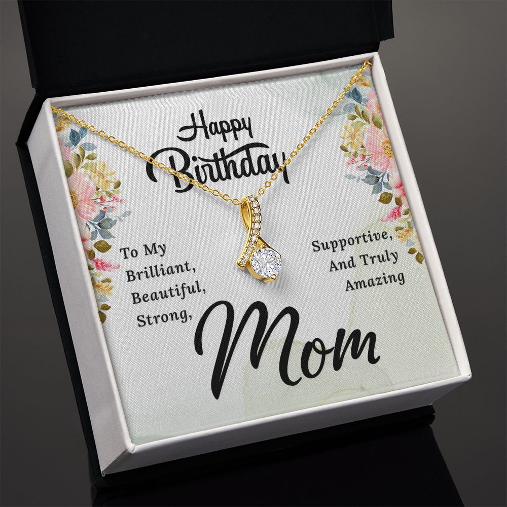 Mom Necklace Gifts for Mom from Daughter to Mom Gifts for Mothers Day from Daughter, To My Mom Necklace from Daughter to Mom Birthday Gifts Necklace with Message Card and Gift Box2229 Alluring Beauty Necklace