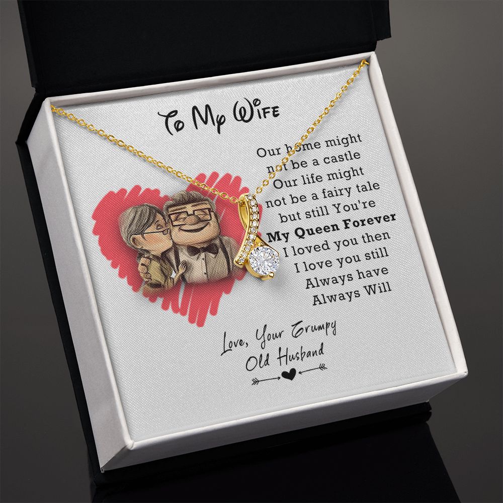 To My Wife Necklace from Husband, Personalized Necklace for Women, Luxury Necklace for Wife from Man Men, Wedding Anniversary Present For Wife, Beautiful Wife Jewelry Christmas Birthday Gifts For Wife3 Alluring Beauty Necklace