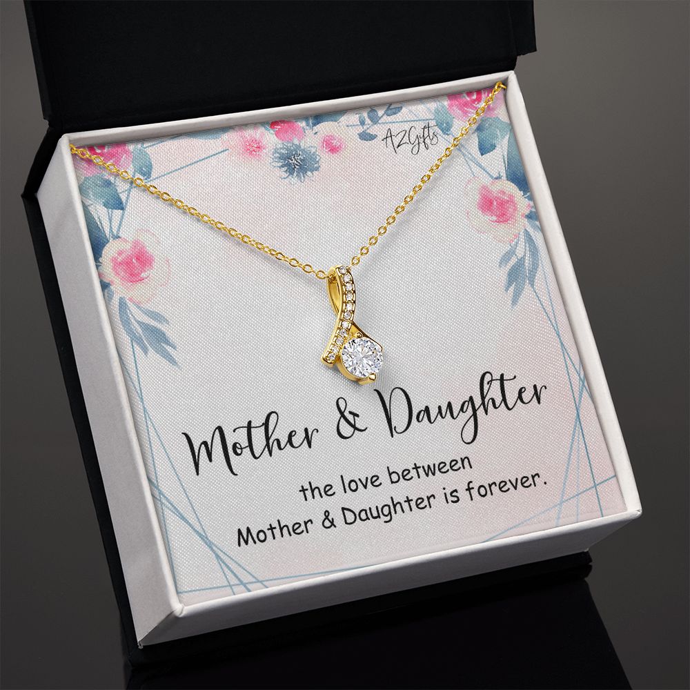 Mom Necklace Gifts for Mom from Daughter to Mom Gifts for Mothers Day from Daughter, To My Mom Necklace from Daughter to Mom Birthday Gifts Necklace with Message Card and Gift Box Alluring Beauty Necklace