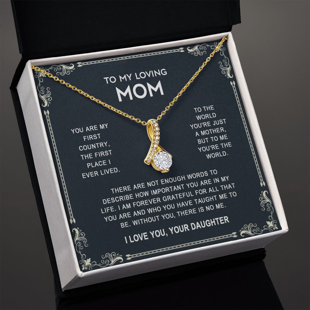 To My Mom Necklace, Gift For Mom, Mother's Day Gift from Daughter, Mom Jewelry Gift for Mothers Day, Birthday Gift for Mother, Moms Gift from Daughter Son, Necklace for Mom Mother 14 Alluring Beauty Necklace