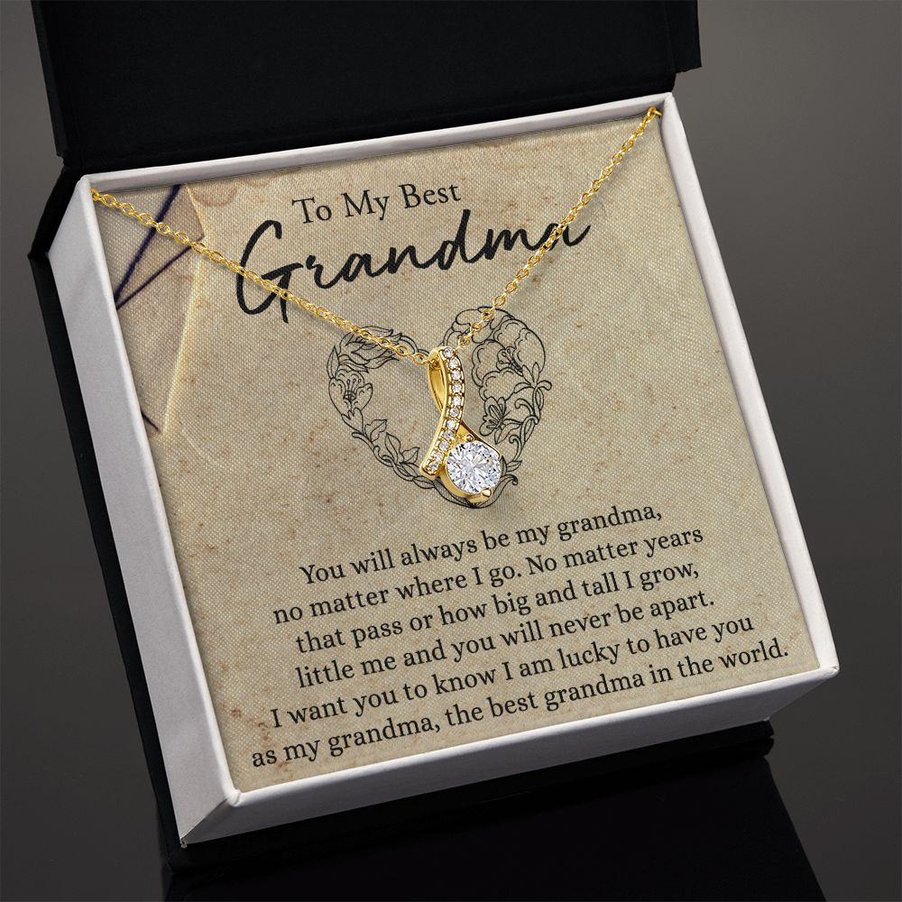 To My Grandma Necklace, Gift for Grandmother Necklace, Mothers Day Gift For Grandma Nana, Grandma Jewelry From Grandchildren GrandKids , Jewelry Box Gift For Grandma Grandmother6 Alluring Beauty Necklace