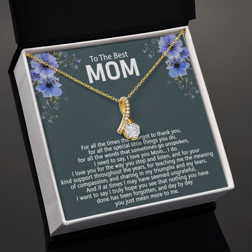 To The Best Mom Love Knot Necklace Gift For Mom On Mother's Day Alluring Beauty Necklace