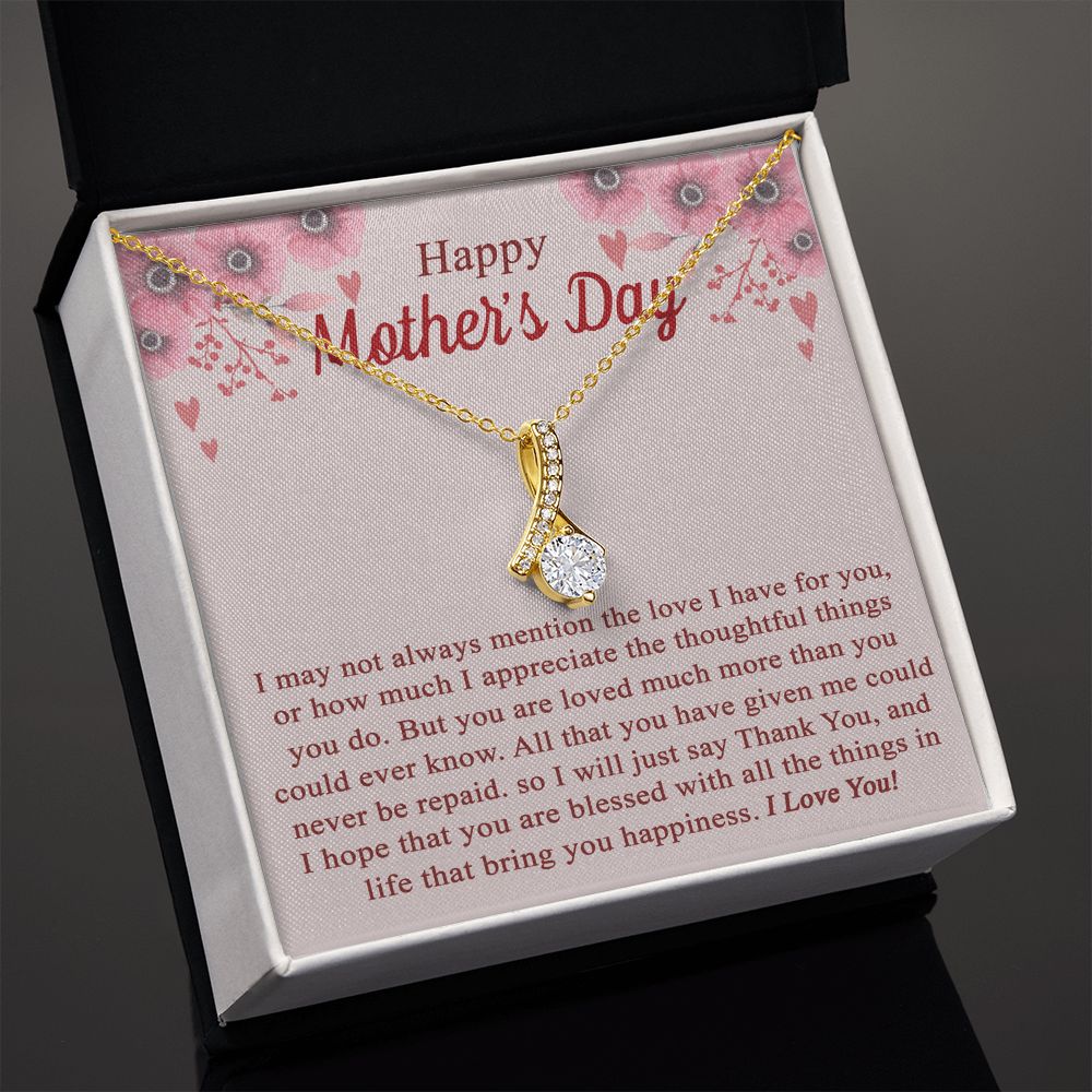 vTo My Mom Angel Mother Necklace Pendant Gift From Daughter Or Son With Message Card Gift For Mom Alluring Beauty Necklace
