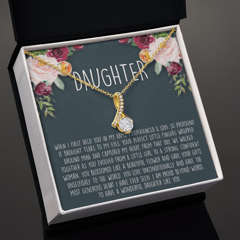 Daughter Necklace Gift for Daughter, Daughter Jewelry, Mother Daughter Alluring Beauty Necklace