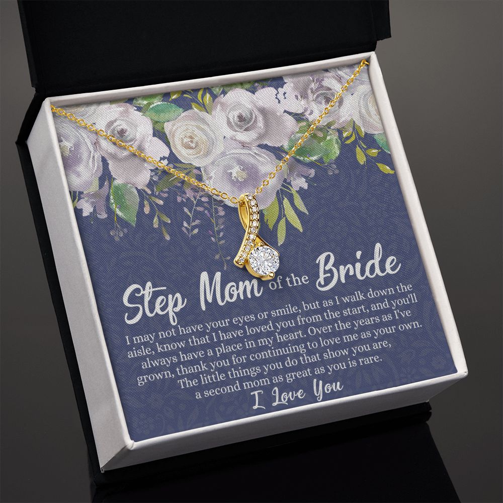 To My Stepmother of the Bride Necklace, Stepmother of the Bride Gifts Idea, Necklace for Stepmom of the Bride Gifts, Wedding Gifts for Stepmom, Gifts for Step Mother of the Bride Alluring Beauty Necklace