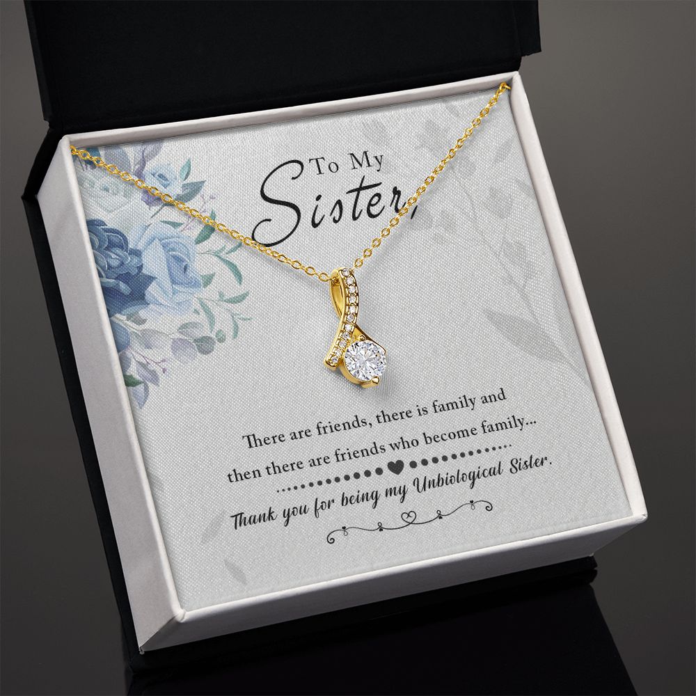 Unbiological Sister - Friends who become family Alluring Beauty Necklace