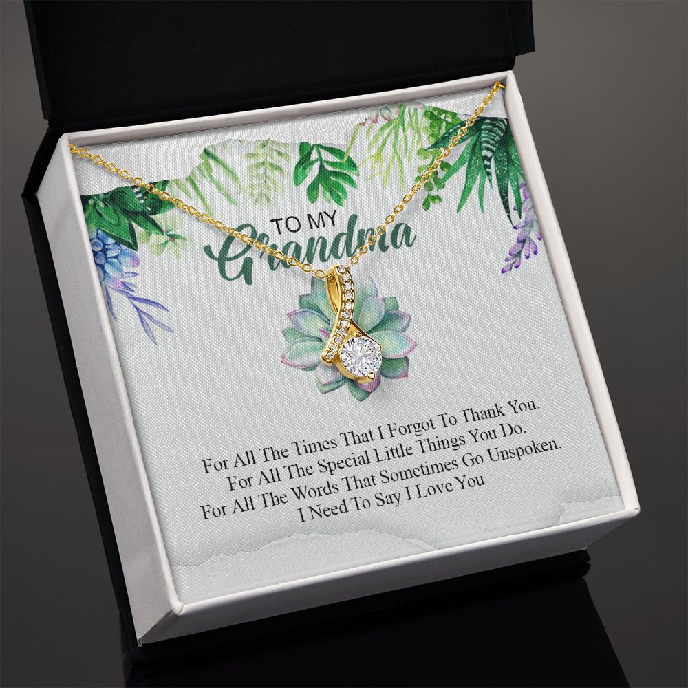 To My Grandma Necklace, Gift for Grandmother Necklace, Mothers Day Gift For Grandma Nana, Grandma Jewelry From Grandchildren GrandKids , Jewelry Box Gift For Grandma Grandmother19 Alluring Beauty Necklace