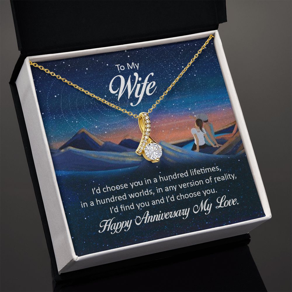 Birthday Gifts For Wife, Necklace Gifts For Wife From Husband, To My Wife Jewelry For Women , To My Wife Necklace  from Husband Wedding Anniversary Present For Wife, Beautiful Wife Jewelry Christmas26 Alluring Beauty Necklace