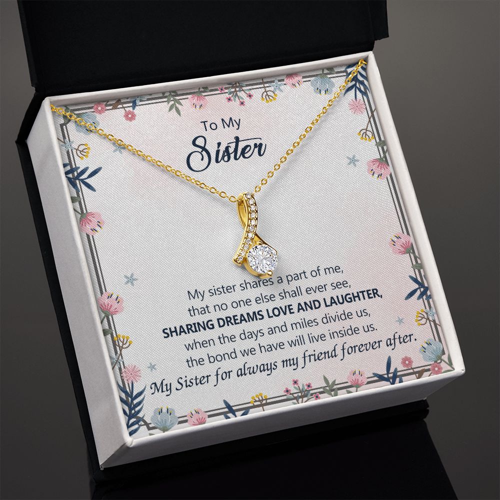 To My Sister Necklace Pendant Inspirational Jewelry For Women Teen Girl Family and Friendship Gifts Sisters Gifts Idea Sister Jewelry Necklace for Sisters Gift for Sister 301 Alluring Beauty Necklace