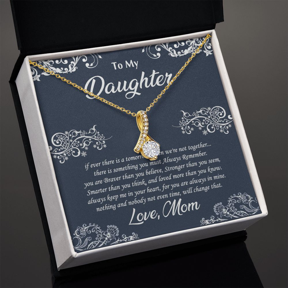 Jewelry Pendant Present for Daughter, To My Daughter Gift Necklace from Mom, Mother Daughter Gift Ideas, Birthday Christmas Gift Graduation Gifts for Daughters, Mother and Daughter Necklace 19 Alluring Beauty Necklace