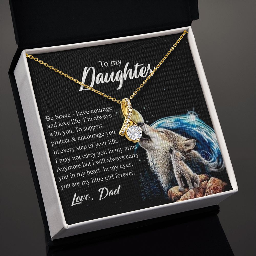 Mother Daughter Gift Ideas, To My Daughter Gift Necklace from Mom, Jewelry Pendant Present for Daughter, Birthday Christmas Gift Graduation Gifts for Daughters, Mother and Daughter Necklace 26 Alluring Beauty Necklace