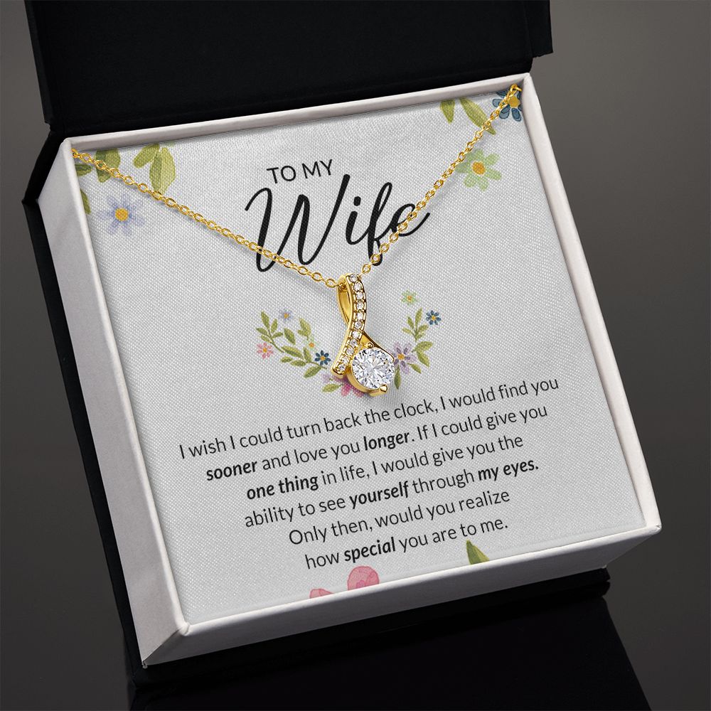 Birthday Gifts For Wife, Necklace Gifts For Wife From Husband, To My Wife Jewelry For Women , To My Wife Necklace  from Husband Wedding Anniversary Present For Wife, Beautiful Wife Jewelry Christmas17 Alluring Beauty Necklace
