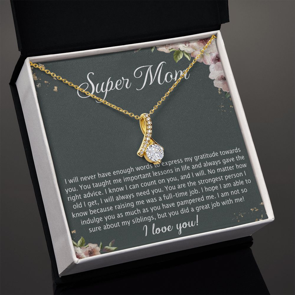 To My Mom Necklace Pendant Gift From Daughter Your Faith Lets Us Know With Message Card Gift For Mom Alluring Beauty Necklace