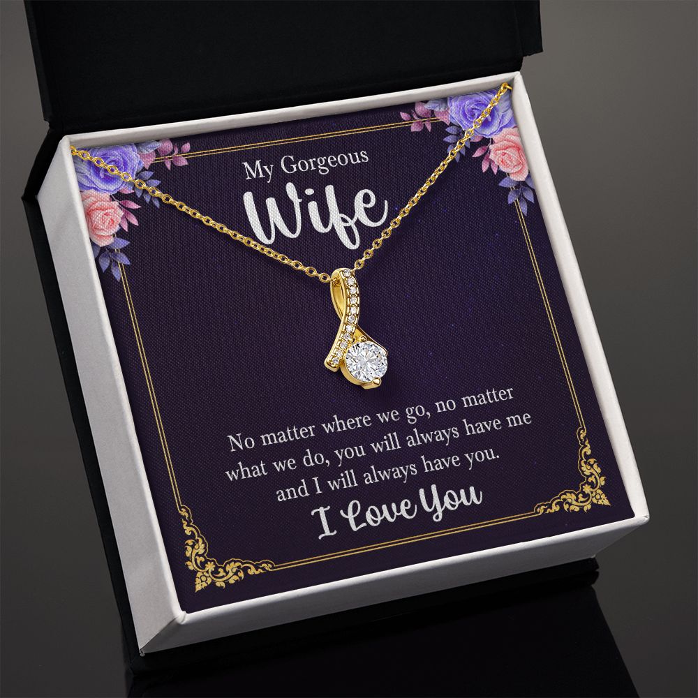 Birthday Gifts For Wife, Necklace Gifts For Wife From Husband, To My Wife Jewelry For Women , To My Wife Necklace  from Husband Wedding Anniversary Present For Wife, Beautiful Wife Jewelry Christmas15 Alluring Beauty Necklace