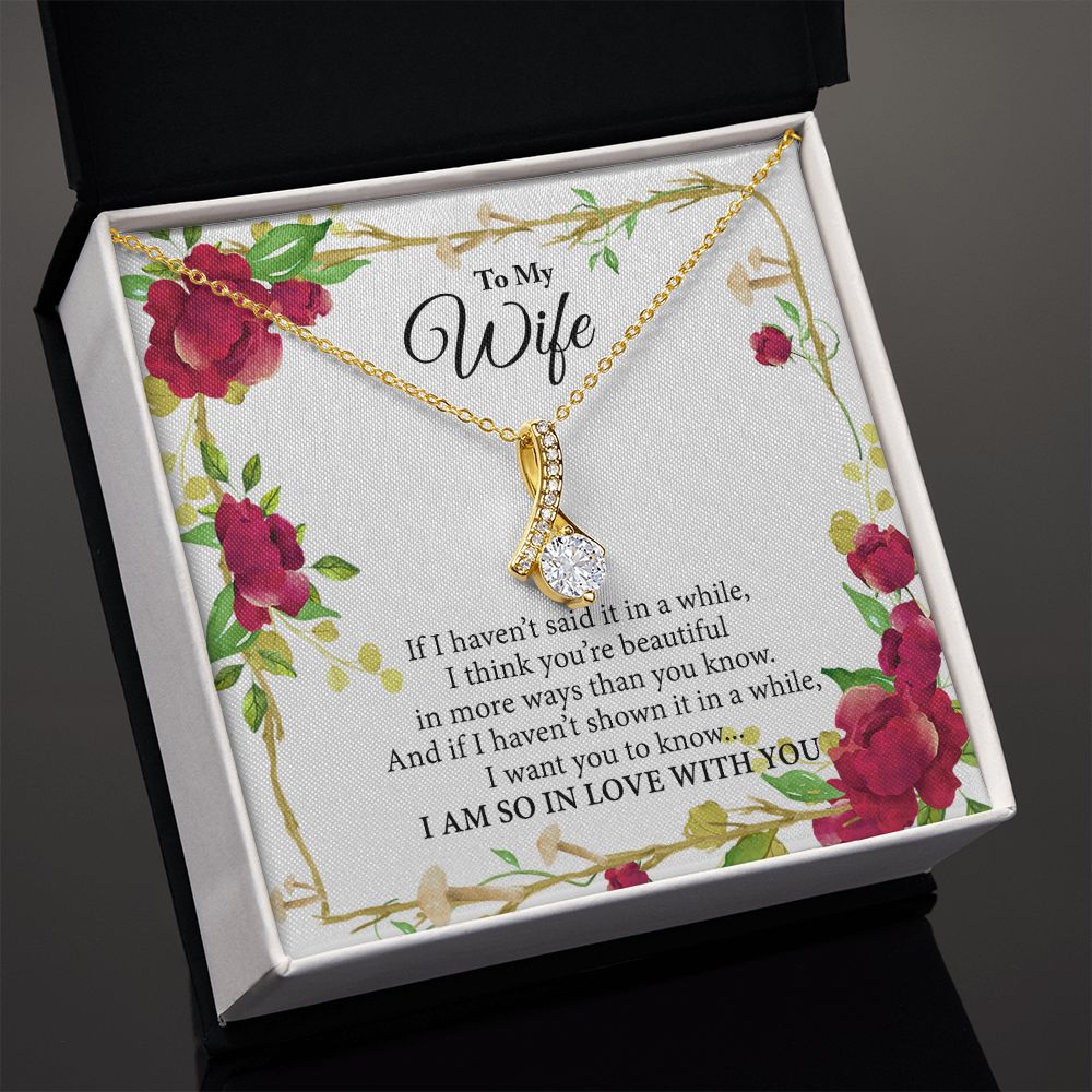 Birthday Gifts For Wife, Necklace Gifts For Wife From Husband, To My Wife Jewelry For Women , To My Wife Necklace  from Husband Wedding Anniversary Present For Wife, Beautiful Wife Jewelry Christmas19 Alluring Beauty Necklace