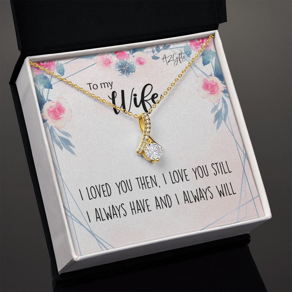 To My Wife Necklace from Husband, Personalized Necklace for Women, Luxury Necklace for Wife from Man Men, Wedding Anniversary Present For Wife, Beautiful Wife Jewelry Christmas Birthday Gifts For Wife2 Alluring Beauty Necklace