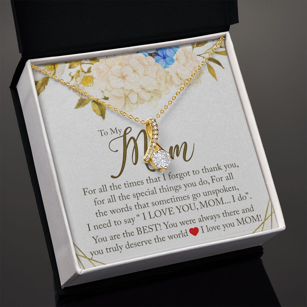 To My Mom Necklace, Gift For Mom, Mother's Day Gift from Daughter, Mom Jewelry Gift for Mothers Day, Birthday Gift for Mother, Moms Gift from Daughter Son, Necklace for Mom Mother 16 Alluring Beauty Necklace
