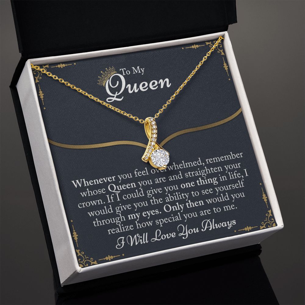 To My Queen Gift For Her Jewelry Gift Her Gift for Her Christmas Necklace Alluring Beauty Necklace