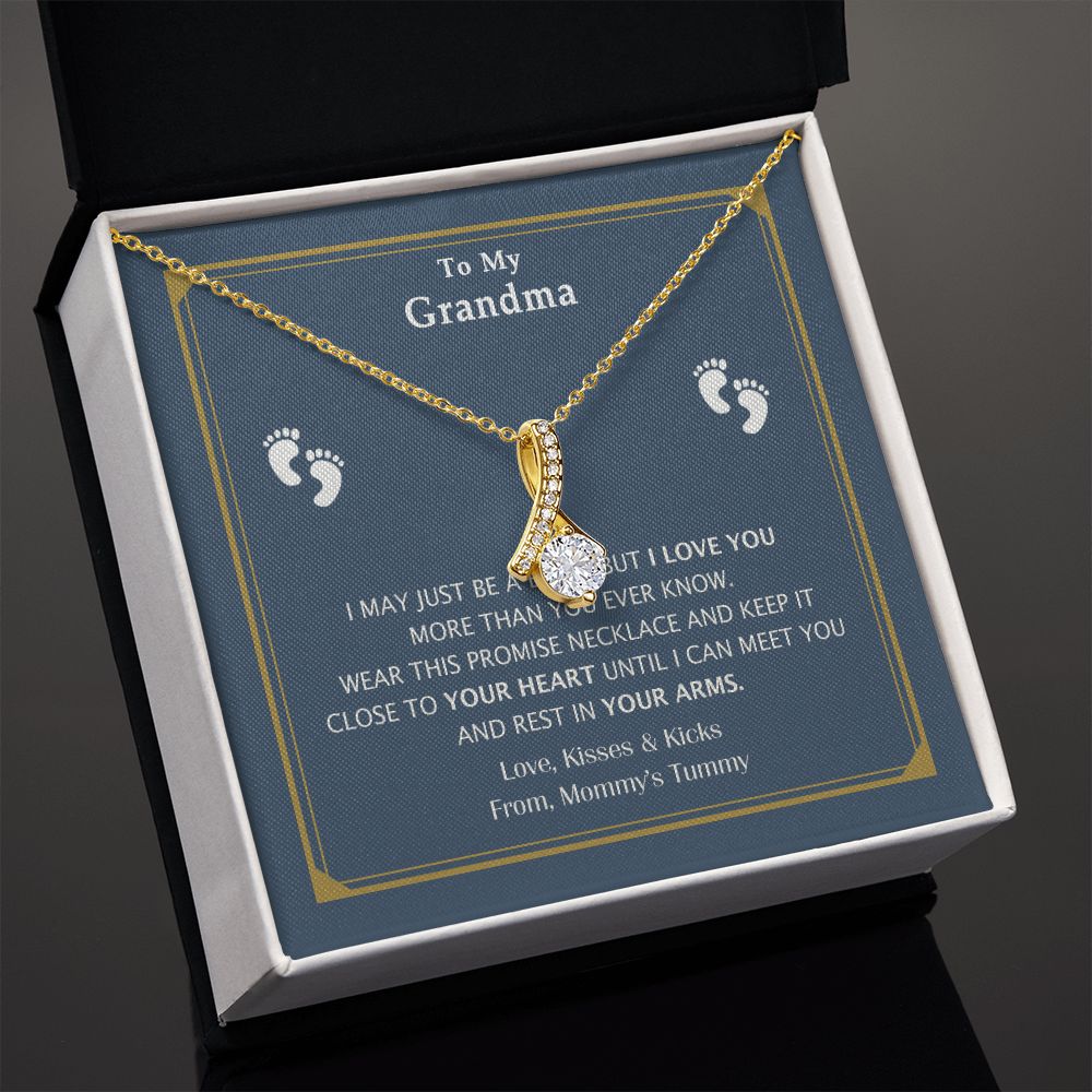 To My Grandma Necklace, Gift for Grandmother Necklace, Mothers Day Gift For Grandma Nana, Grandma Jewelry From Grandchildren GrandKids , Jewelry Box Gift For Grandma Grandmother17 Alluring Beauty Necklace