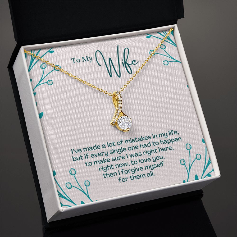 To My Wife Necklace Pendant Gift From Husband I've Made A Lot Of Mistakes With Message Card and Gift Box. Valentine's Day Gift For Wife Future Wife Alluring Beauty Necklace