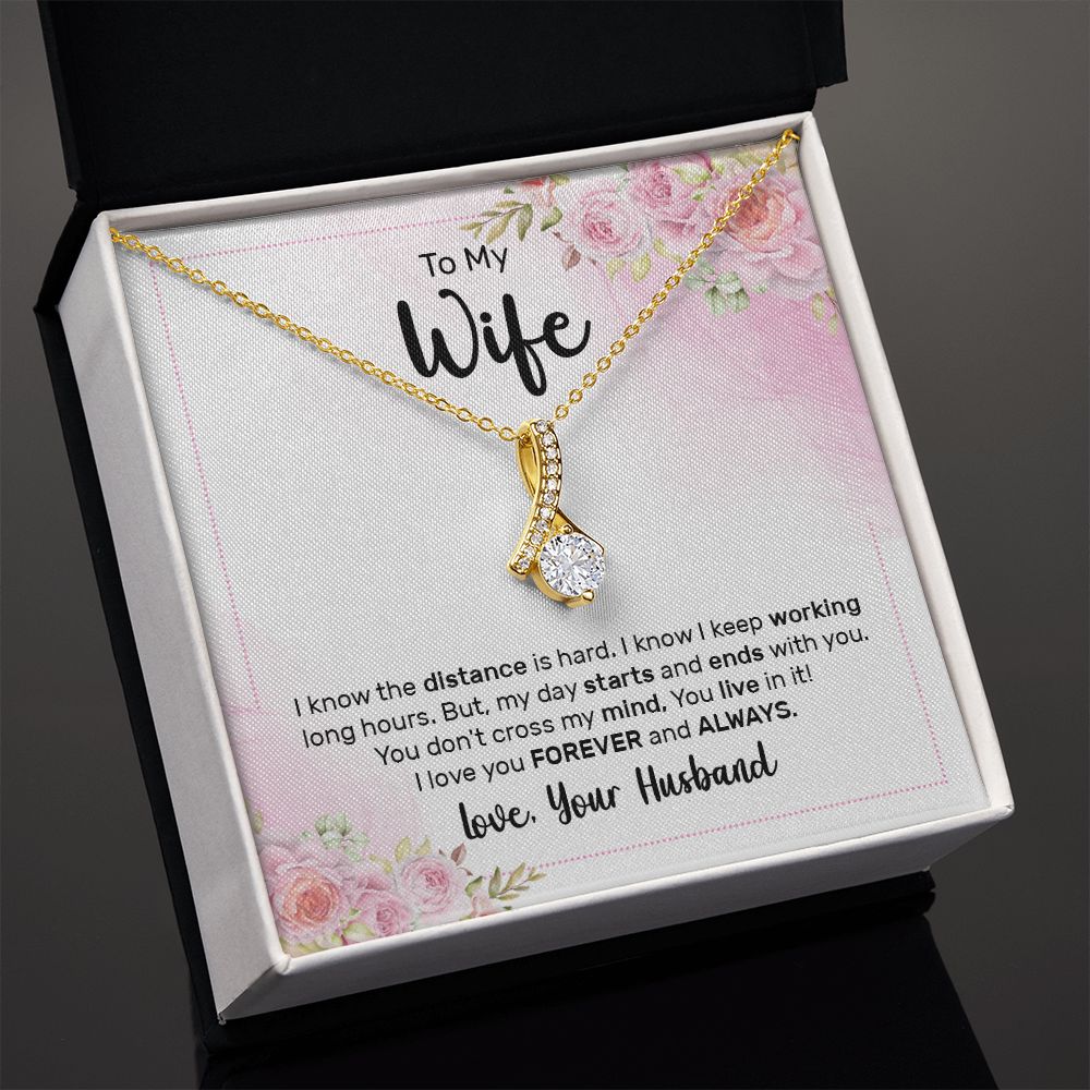 Birthday Gifts For Wife, Necklace Gifts For Wife From Husband, To My Wife Jewelry For Women , To My Wife Necklace  from Husband Wedding Anniversary Present For Wife, Beautiful Wife Jewelry Christmas29 Alluring Beauty Necklace