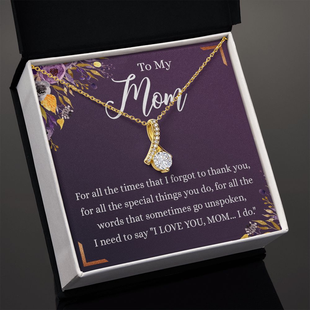To My Mother Gift Necklace To Mom, Mother, Mommy, Momma from Child Special Mother Gift for Birthday Mothers Day Retriment Anniversary Hoiday Present for Mom Necklace for Women Alluring Beauty Necklace